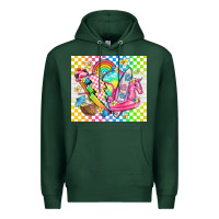Sports Green retro summer Premium Hoodie - TumblerDesignByShophia
