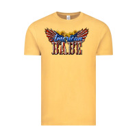 Vintage Mustard American Babe With Sunflowers Vintage Tee - LillyAllenDesigns
