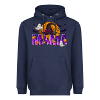 Navy Halloween Mama Heavyweight Hoodie - texasbilliewilder