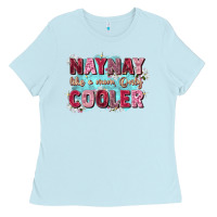 Baby Blue naynay like a mom Ladies Tee - Zillion Design Studio