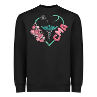 Black cma  heart Heavyweight Sweatshirt - MaliasSmallBusiness