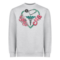 Heather Grey cma  heart Heavyweight Sweatshirt - MaliasSmallBusiness