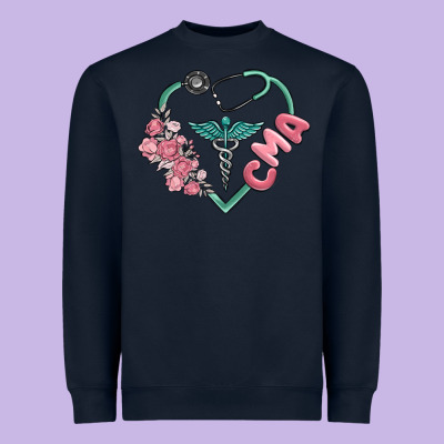 Cma  Heart Heavyweight Sweatshirt Designed By Maliassmallbusiness