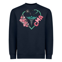Navy cma  heart Heavyweight Sweatshirt - MaliasSmallBusiness