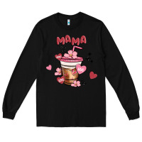 Black mama coffee cups Long Sleeve Tee - MaliasSmallBusiness