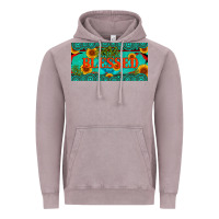 Vintage Zinc blessed turquoise gemstone cactus and sunflower licanse plate Vintage Hoodie - Artiststas