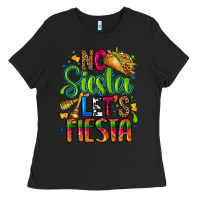 Black no siesta lets fiesta Ladies Tee - CTS Tumbler Store
