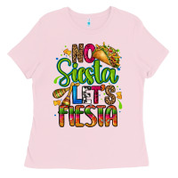 Bubblegum Pink no siesta lets fiesta Ladies Tee - CTS Tumbler Store