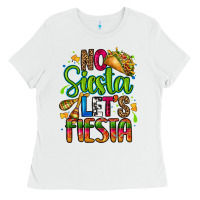 White no siesta lets fiesta Ladies Tee - CTS Tumbler Store