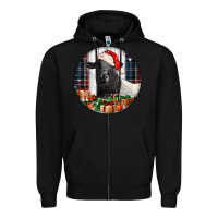 Black christmas dorper sheep Zipper Hoodie - LillyAllenDesigns