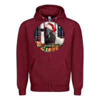 Burgundy christmas dorper sheep Zipper Hoodie - LillyAllenDesigns