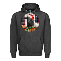 Charcoal Heather christmas dorper sheep Zipper Hoodie - LillyAllenDesigns