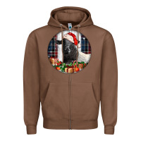 Chestnut christmas dorper sheep Zipper Hoodie - LillyAllenDesigns
