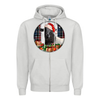 Dove Grey christmas dorper sheep Zipper Hoodie - LillyAllenDesigns