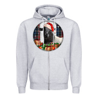 Heather Grey christmas dorper sheep Zipper Hoodie - LillyAllenDesigns