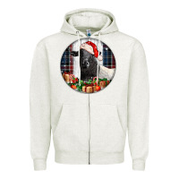Oatmeal Heather christmas dorper sheep Zipper Hoodie - LillyAllenDesigns