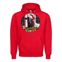 Red christmas dorper sheep Zipper Hoodie - LillyAllenDesigns