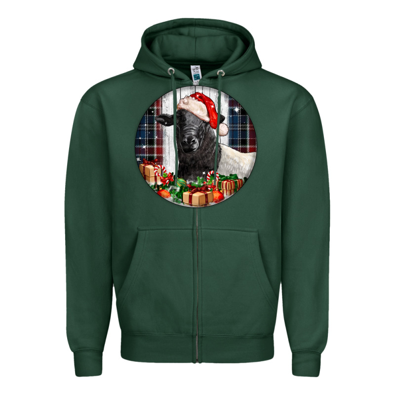 Christmas Dorper Sheep Zipper Hoodie by LillyAllenDesigns | Teevron