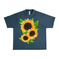 Midnight Navy treetops sunflower Urban Heavy Tee - LillyAllenDesigns
