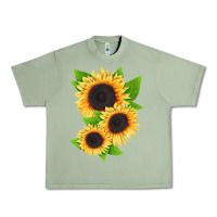 Oil Green treetops sunflower Urban Heavy Tee - LillyAllenDesigns