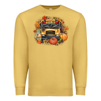 Antique Gold Fall School Bus Premium Sweatshirt - texasbilliewilder