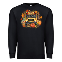 Black Fall School Bus Premium Sweatshirt - texasbilliewilder