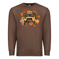 Chestnut Fall School Bus Premium Sweatshirt - texasbilliewilder