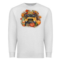 Oatmeal Heather Fall School Bus Premium Sweatshirt - texasbilliewilder