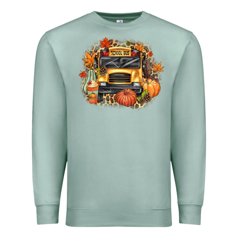 Fall School Bus Premium Sweatshirt by texasbilliewilder | Teevron