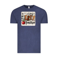 Vintage Denim very merry teacher christmas coaster Vintage Tee - Jasminsmagicworld