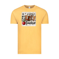 Vintage Mustard very merry teacher christmas coaster Vintage Tee - Jasminsmagicworld