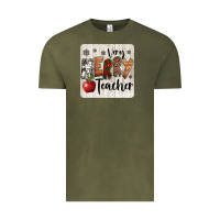 Vintage Olive very merry teacher christmas coaster Vintage Tee - Jasminsmagicworld
