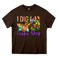 Chocolate Brown I dig Easter Day Heavy Core Tee - Neo Western