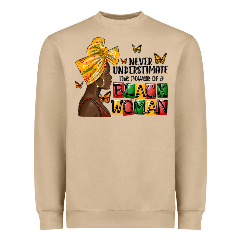 Never Understimate The Power Of A Black Woman Heavyweight Sweatshirt by MaliasSmallBusiness | Teevron