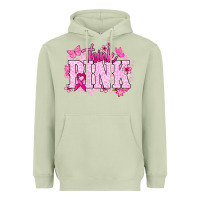 Matcha Think pink Heavyweight Hoodie - NancyCooperArtShop