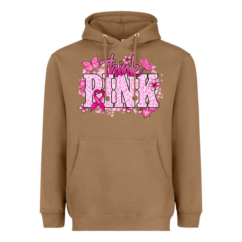 Think Pink Heavyweight Hoodie by NancyCooperArtShop | Teevron