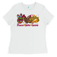 White peace love tacos Ladies Tee - CTS Tumbler Store