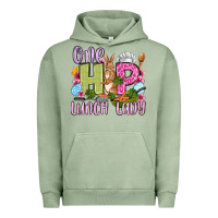Pigment Oil Green Easter Day One hip Lunch Lady Urban Hoodie - OliviaCreatesArt
