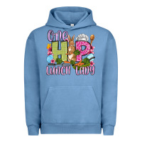 Pigment Pebble Blue Easter Day One hip Lunch Lady Urban Hoodie - OliviaCreatesArt