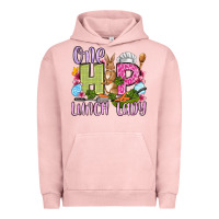Pigment Salmon Easter Day One hip Lunch Lady Urban Hoodie - OliviaCreatesArt