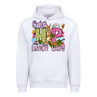 White Easter Day One hip Lunch Lady Urban Hoodie - OliviaCreatesArt