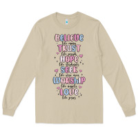 Mushroom believe like mary trust like joseph valentine s da Long Sleeve Tee - MaliasSmallBusiness