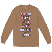 Toasted Coconut believe like mary trust like joseph valentine s da Long Sleeve Tee - MaliasSmallBusiness