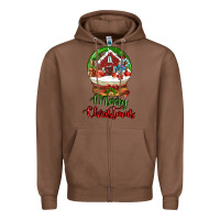 Chestnut Merry Christmas Zipper Hoodie - LillyAllenDesigns