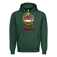 Sports Green Merry Christmas Zipper Hoodie - LillyAllenDesigns