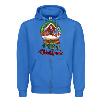 True Royal Merry Christmas Zipper Hoodie - LillyAllenDesigns