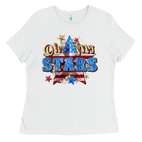 White oh my stars Ladies Tee - Zillion Design Studio