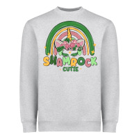 Heather Grey shamrock cutie Heavyweight Sweatshirt - MaliasSmallBusiness