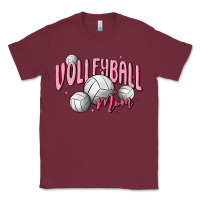 Burgundy volleyball mom Classic Tee - MaliasSmallBusiness