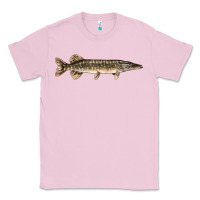 Bubblegum Pink Northern Pike Fish Illustrations Classic Tee - LillyAllenDesigns